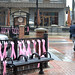 Breast Cancer Awareness Ribbons on Display in Downtown Lansing - Placemaking in Action Photo by Michigan Municipal League