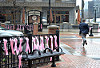 Breast Cancer Awareness Ribbons on Display in Downtown Lansing - Placemaking in Action Photo by Michigan Municipal League